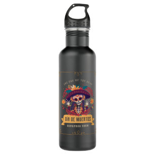 Dia de muertos day of the dead 710 ml water bottle