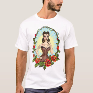 Día de Muertos Day of the Dead vintage tatto lady T-Shirt