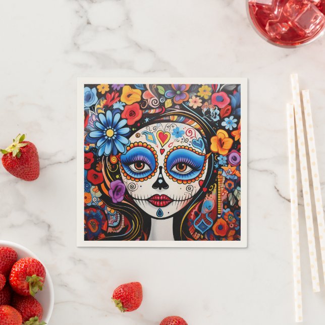 Dia de Muertos☠️ La Calavera Catrina Napkin (Insitu)