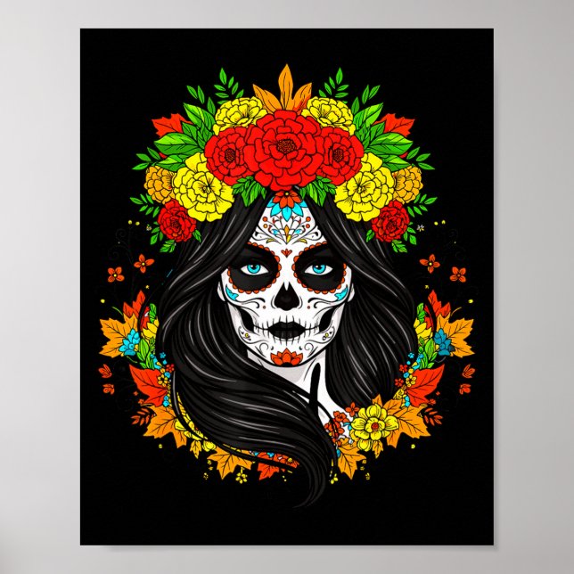 Día De Muertos La Catrina Day Of The Dead Women Su Poster (Front)