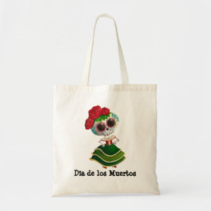 Dia de Muertos Mexican Miss Death Tote Bag