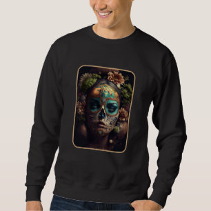 Dia De Muertos Mother Earth Dead Women Floral Suga Sweatshirt