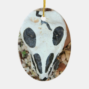 Dia de Muertos painted skull Ceramic Tree Decoration