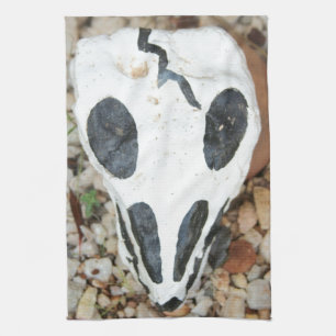 Dia de Muertos painted skull Tea Towel