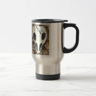 dia del muertos painted skull travel mug