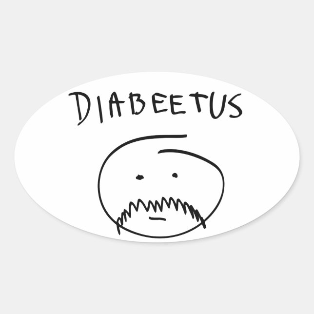 Diabeetus (Sketch Version) Oval Sticker (Front)
