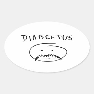 Diabeetus (Sketch Version) Oval Sticker