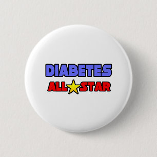 Diabetes All Star 6 Cm Round Badge