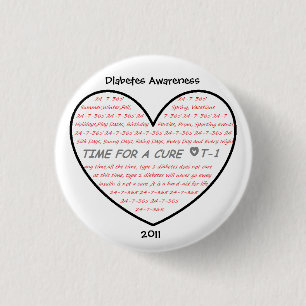 Diabetes Awareness 2011 3 Cm Round Badge