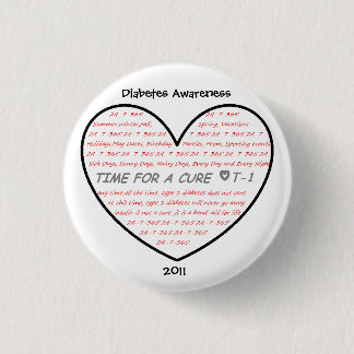 Diabetes Awareness 2011 3 Cm Round Badge