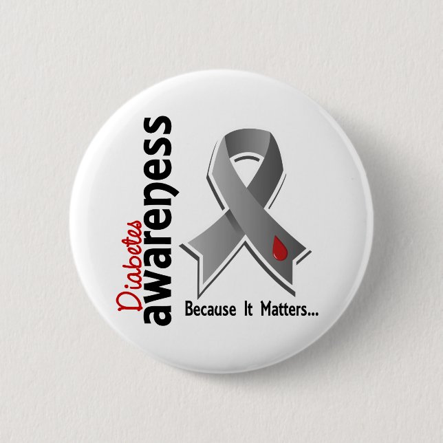 Diabetes Awareness 5 6 Cm Round Badge (Front)