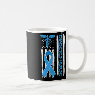 Diabetes Awareness American Flag Diabetes Nurse Coffee Mug