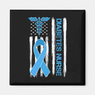 Diabetes Awareness American Flag Diabetes Nurse Magnet