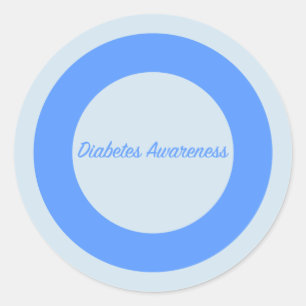 Diabetes Awareness Circle Classic Round Sticker