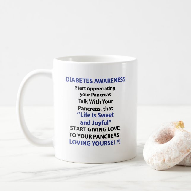 Diabetes Awareness Coffee Mug (With Donut)