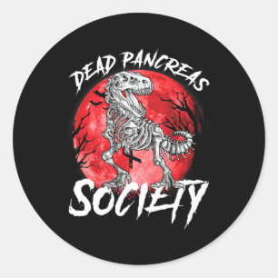 Diabetes Awareness Dead Pancreas Society Halloween Classic Round Sticker