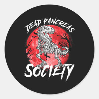 Diabetes Awareness Dead Pancreas Society Halloween Classic Round Sticker
