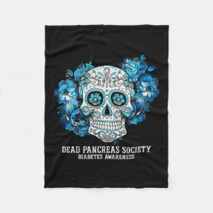 Diabetes Awareness Dead Pancreas Society Sugar Sku Fleece Blanket