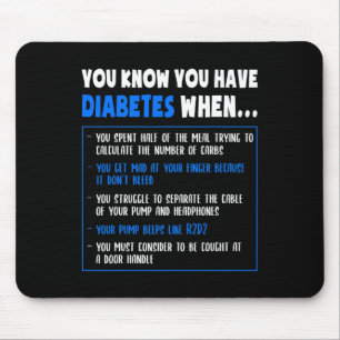 Diabetes Awareness Diabetes Type 1 Fun Pun Or Quot Mouse Mat