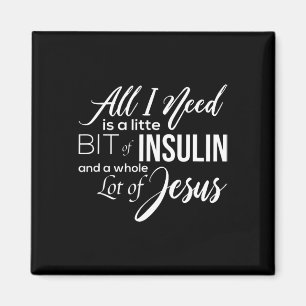 Diabetes Awareness Diabetic Gifts Insulin Jesus Wo Magnet