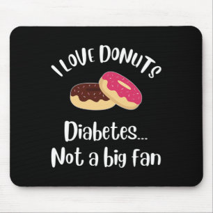 Diabetes Awareness Diabetic Gifts Men Women I Love Mouse Mat