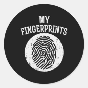 Diabetes Awareness Diabetic My Fingerprints Type 1 Classic Round Sticker