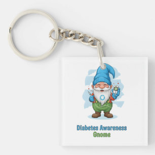 Diabetes Awareness Gnome PNG Cute Diabetes Key Ring