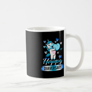 Diabetes Awareness Happy Diaversary Unicorn Cute T Coffee Mug
