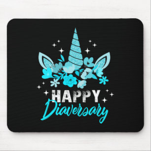 Diabetes Awareness Happy Diaversary Unicorn Cute T Mouse Mat