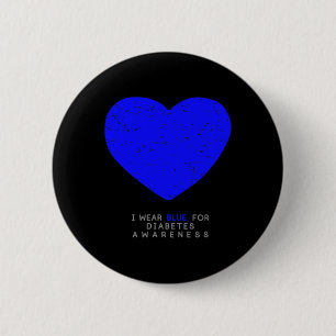 Diabetes Awareness Heart 6 Cm Round Badge