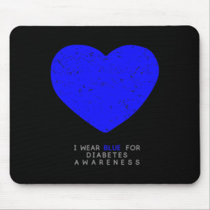 Diabetes Awareness Heart Mouse Mat