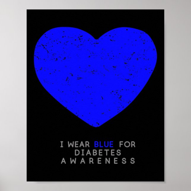 Diabetes Awareness  Heart Poster (Front)