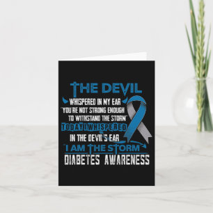 Diabetes Awareness I Am The Storm Devil Card