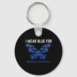 diabetes awareness in november we wear blue hope  key ring