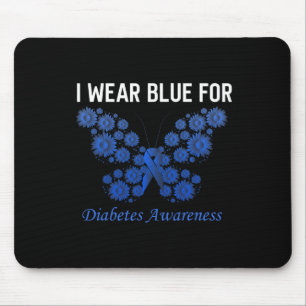 diabetes awareness in november we wear blue hope mouse mat