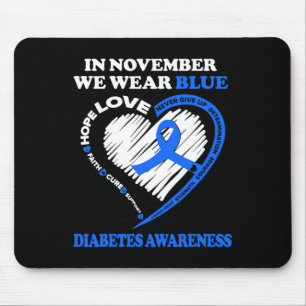 Diabetes Awareness In November We Wear Blue Mouse Mat