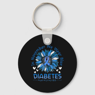 Diabetes Awareness In November We Wear Blue Sunflo Key Ring