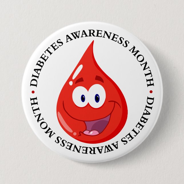 Diabetes Awareness Month 7.5 Cm Round Badge (Front)
