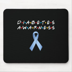 Diabetes Awareness Month Blue Ribbon Diabetic Appa Mouse Mat