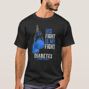 Diabetes Awareness Month Boxing Gloves Dark Blue R T-Shirt