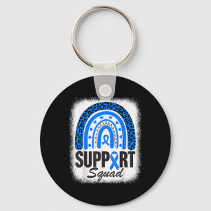 Diabetes Awareness Month Flag Blue Ribbon T1d Type Key Ring