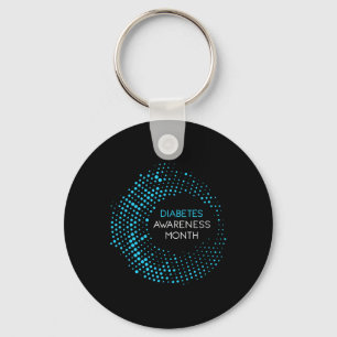 Diabetes Awareness Month For T1 and T2 Diabetics  Key Ring