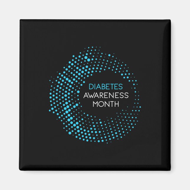Diabetes Awareness Month For T1 and T2 Diabetics  Magnet (Front)