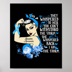 Diabetes Awareness Month Gift For Powerful Warrior Poster