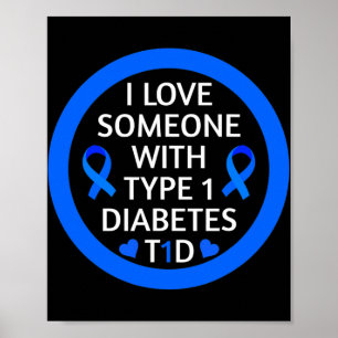 Diabetes Awareness Month I Love Someone With Type Poster