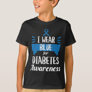 Diabetes Awareness Month I Wear Blue T1 T2 T-Shirt