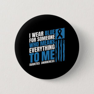 Diabetes Awareness Month Messy Bun Mother T1 T2  6 Cm Round Badge