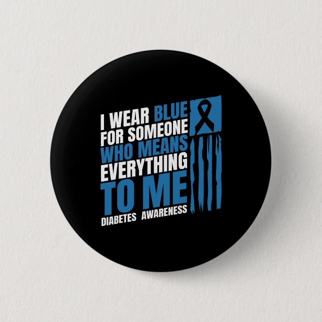 Diabetes Awareness Month Messy Bun Mother T1 T2  6 Cm Round Badge (Front)