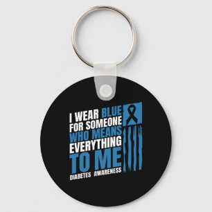 Diabetes Awareness Month Messy Bun Mother T1 T2  Key Ring