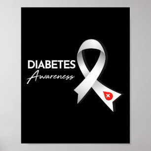 Diabetes Awareness Month November Diabetic Ribbon Poster